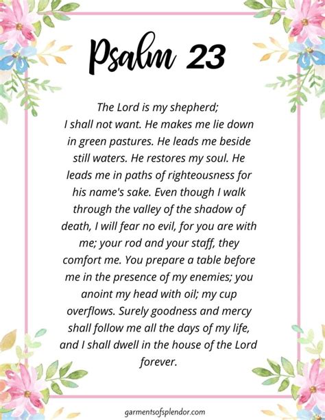 Printable Free Printable Psalm 23
