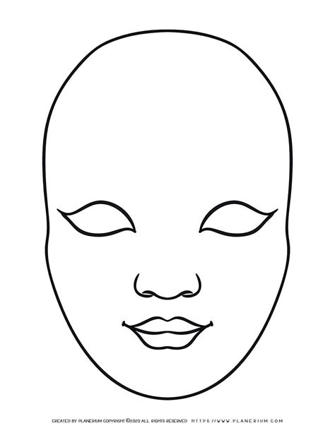 Printable Full Face Mask Template