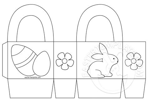 Printable Full Page Easter Basket Template