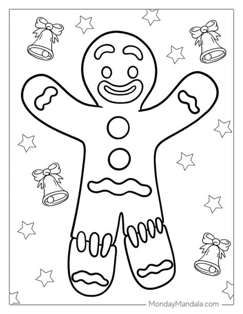 Printable Gingerbread Man Coloring Pages