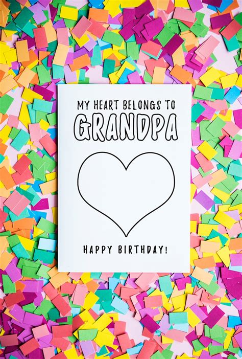 Printable Grandpa Birthday Card