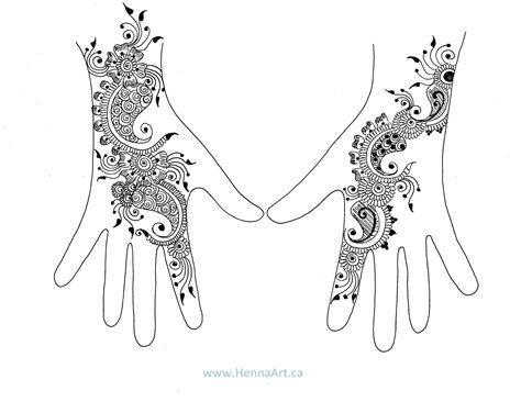 Printable Hand Template For Henna