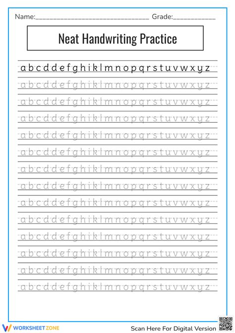 Printable Handwriting Sheets Free