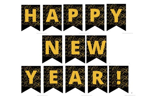 Printable Happy New Year Banner