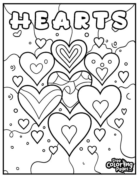 Printable Hearts To Color