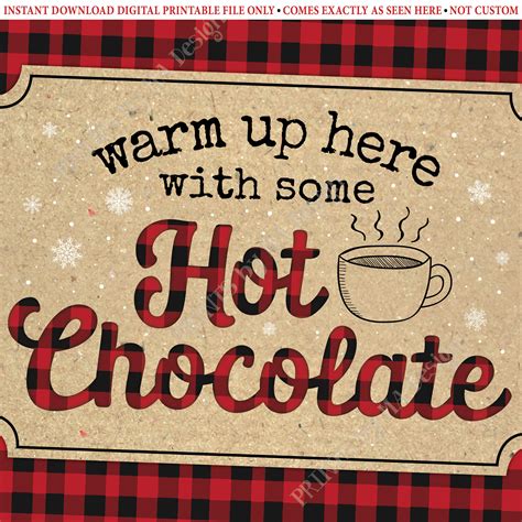 Printable Hot Chocolate Sign