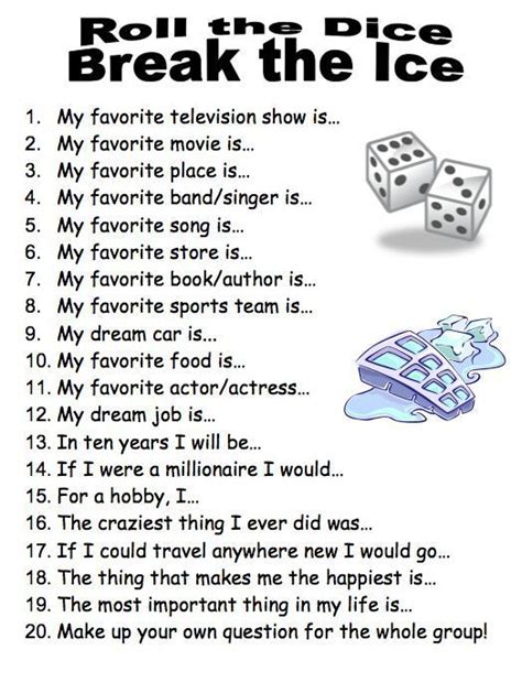 Printable Icebreaker Games