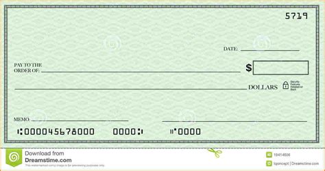 Printable Image Of A Blank Check