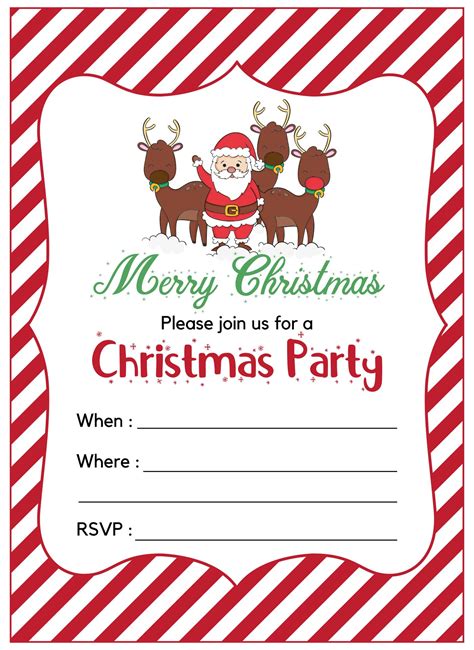 Printable Invitations Christmas Party
