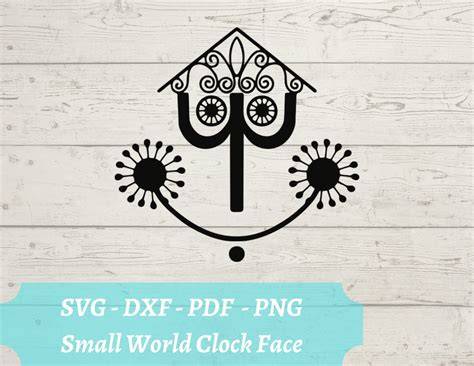 Printable It's A Small World Clock Face