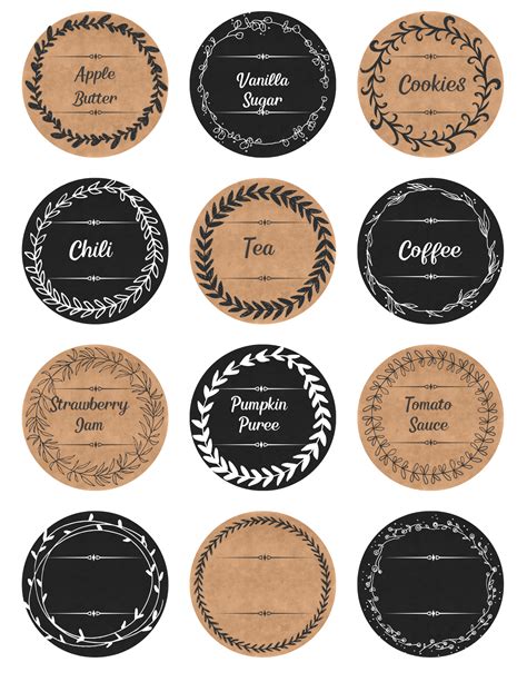 Printable Jar Labels