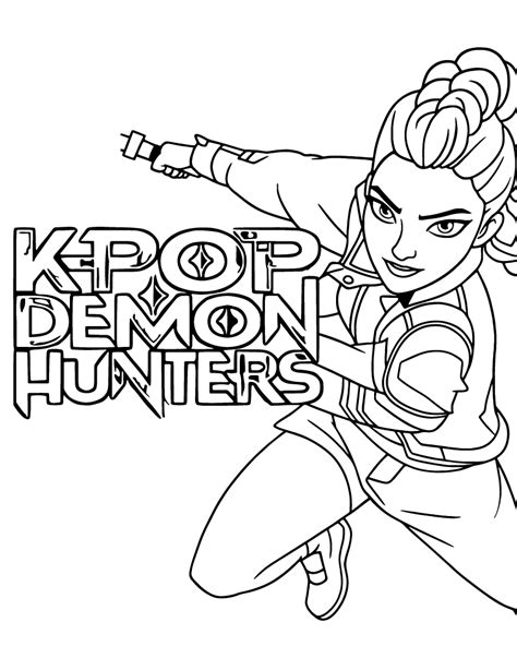Printable Kpop Demon Hunters Coloring Pages