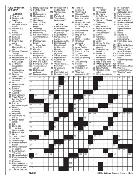 Printable La Times Crossword