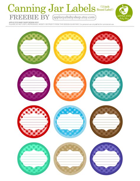 Printable Labels For Canning Jars