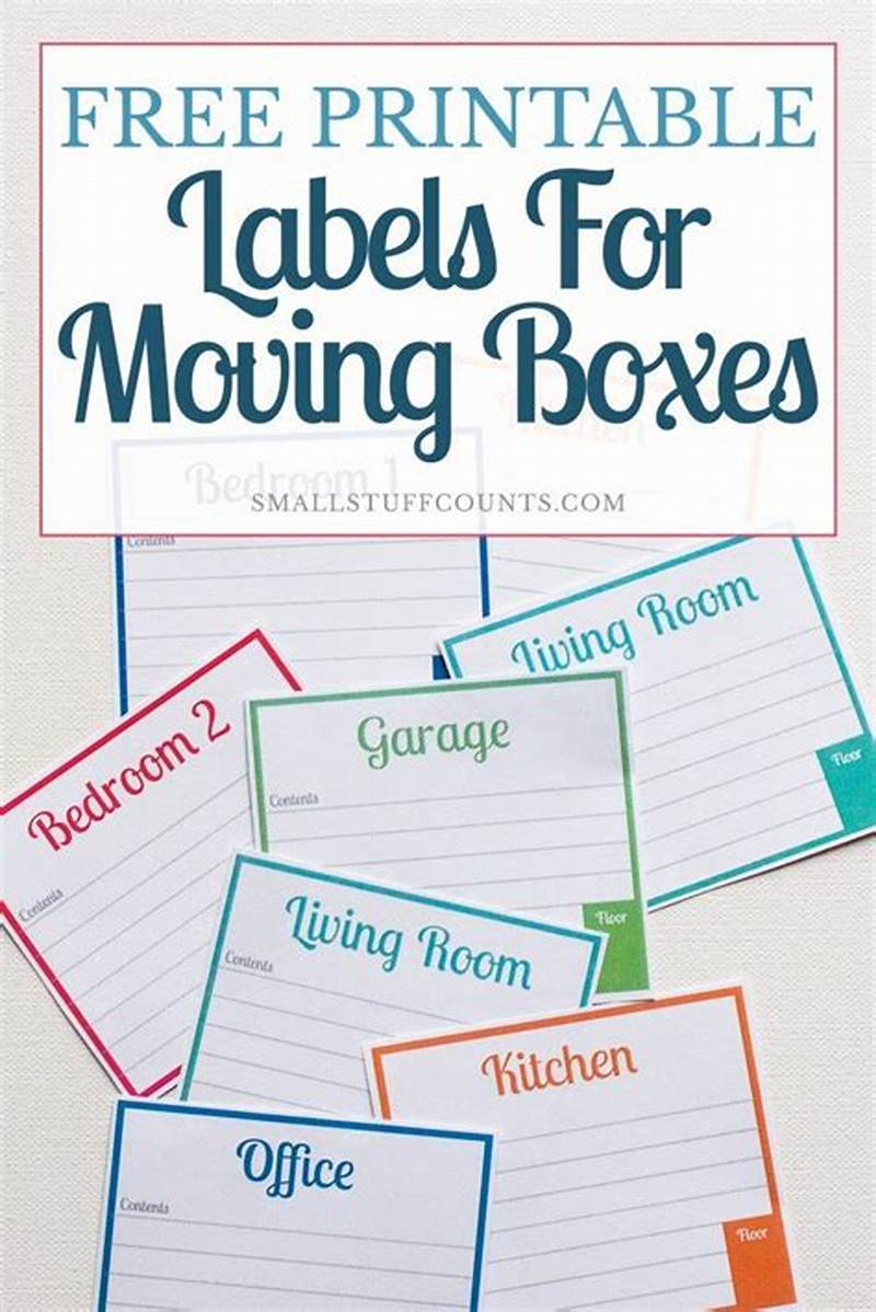 Printable Labels For Moving Boxes