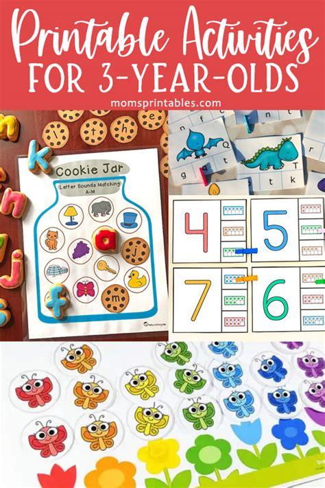 Printable Learning Activities For 3 Year Olds