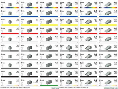 Printable Lego Sorting Labels
