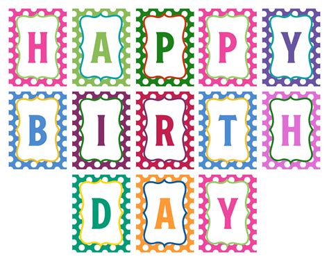Printable Letters Happy Birthday