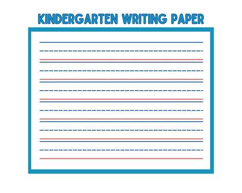 Printable Lined Writing Paper For Kindergarten