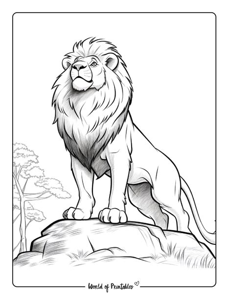 Printable Lion Coloring Pages For Adults