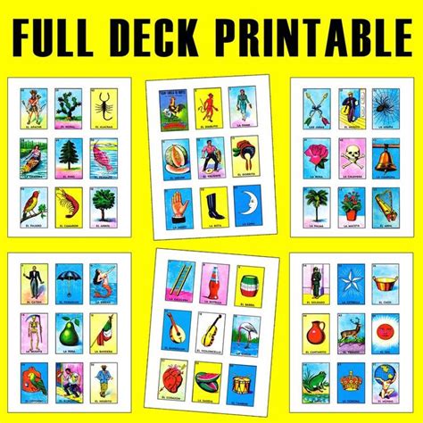 Printable Loteria Game Cards