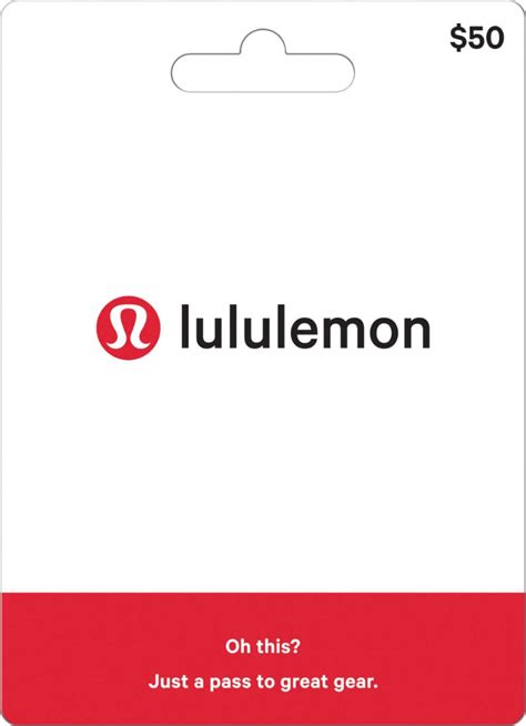 Printable Lululemon Gift Card