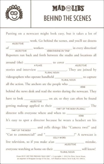 Printable Mad Libs For Teens