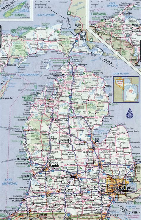 Printable Map Michigan