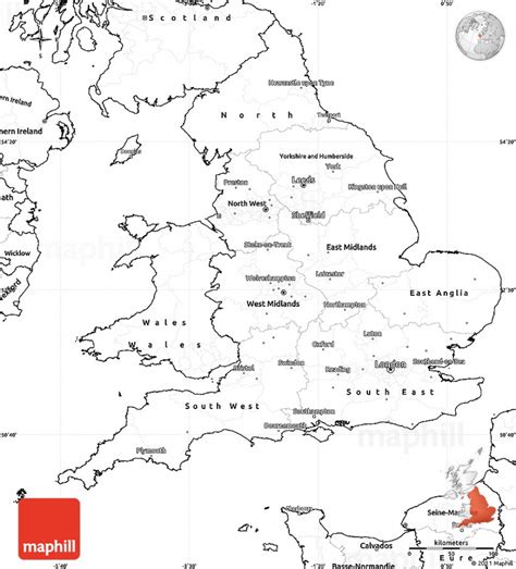 Printable Map Of England