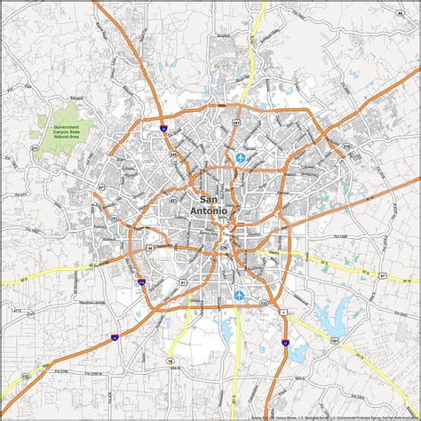 Printable Map Of San Antonio
