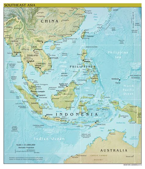 Printable Map Southeast Asia