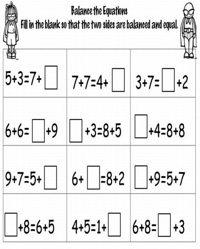 Printable Math Problems For 1st Graders