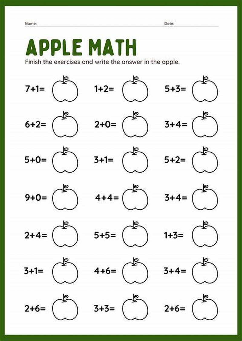 Printable Math Sheets For First Grade