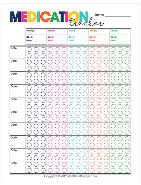 Printable Medication Tracker