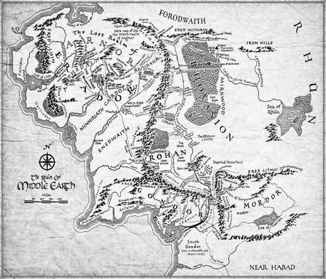 Printable Middle Earth Map