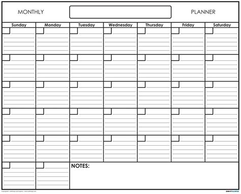 Printable Monthly Calendar With Lines