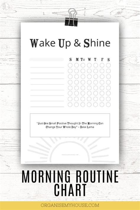 Printable Morning Routine Template