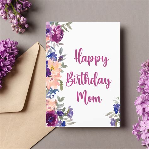 Printable Mothers Birthday Cards