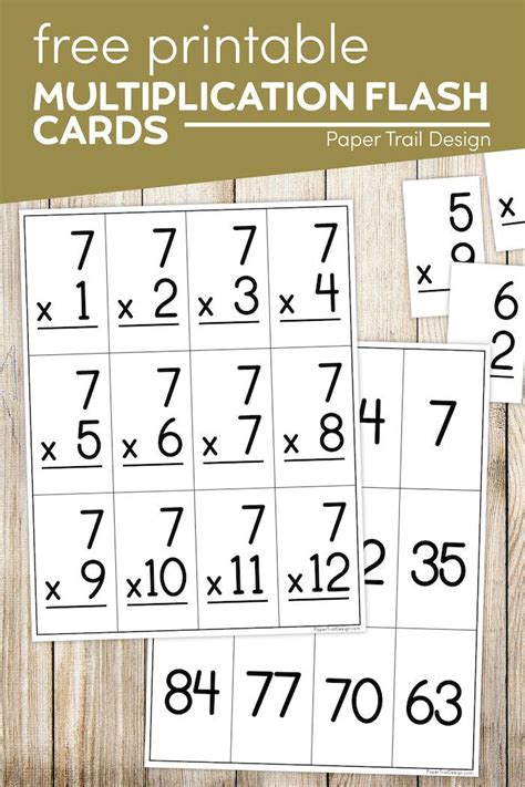 Printable Multiplication Flash Cards 012