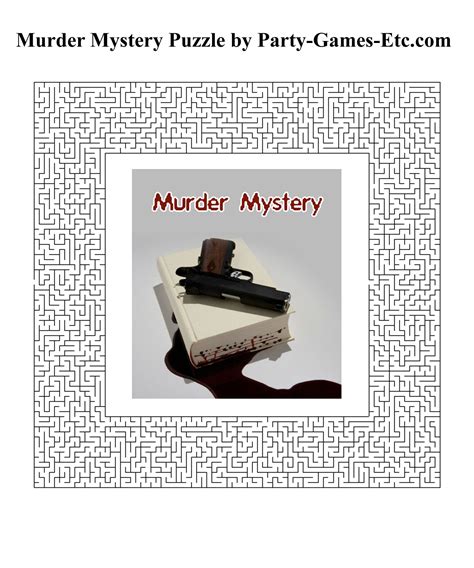 Printable Murder Mystery Free