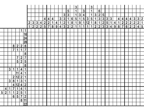 Printable Nonogram Puzzles