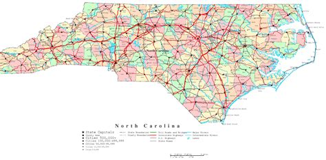 Printable North Carolina Map