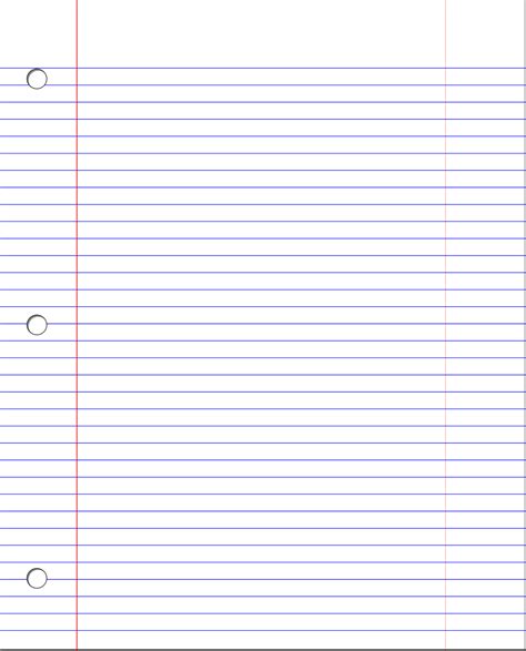 Printable Notebook Paper Free