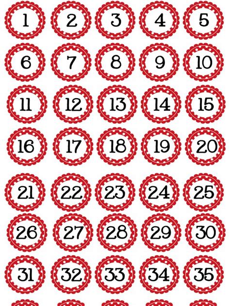 Printable Number Circles