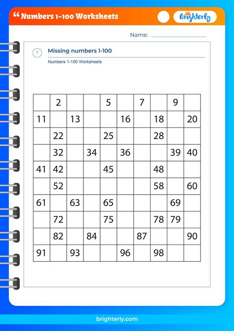 Printable Number Worksheets