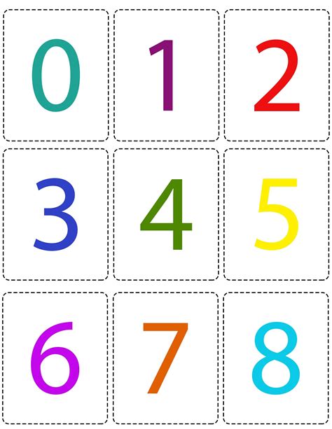 Printable Numbers 1100 Flashcards