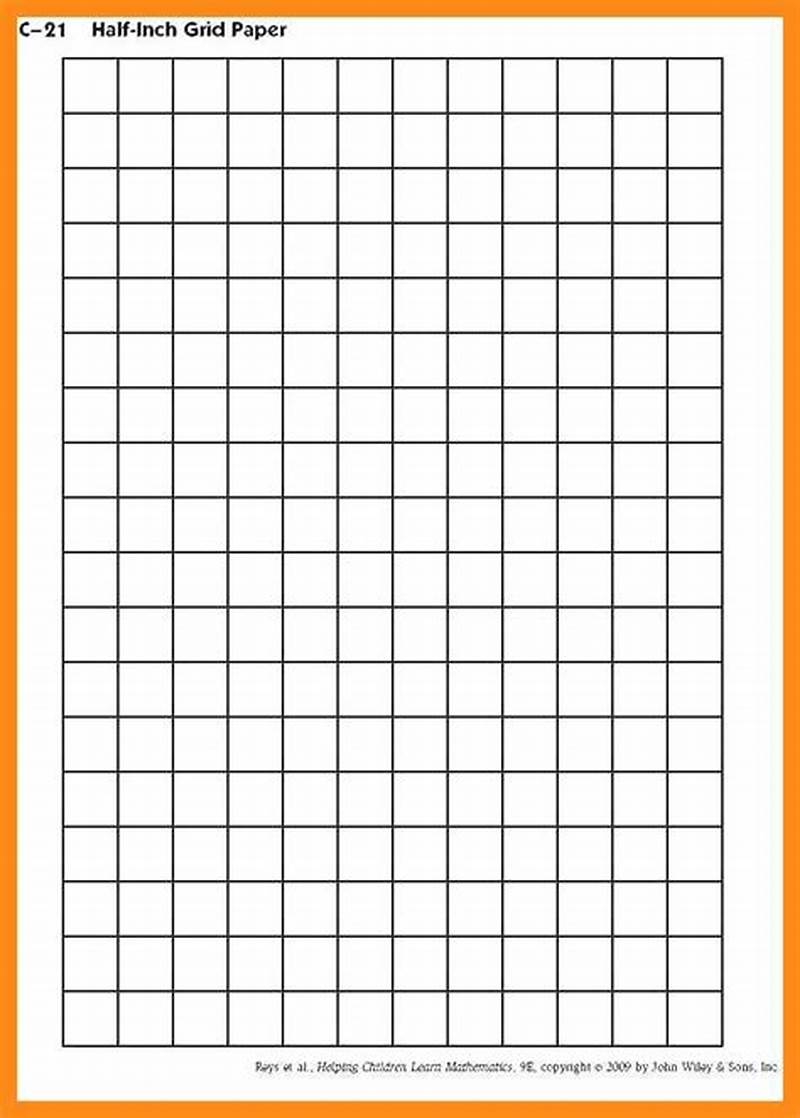 Printable One Inch Graph Paper