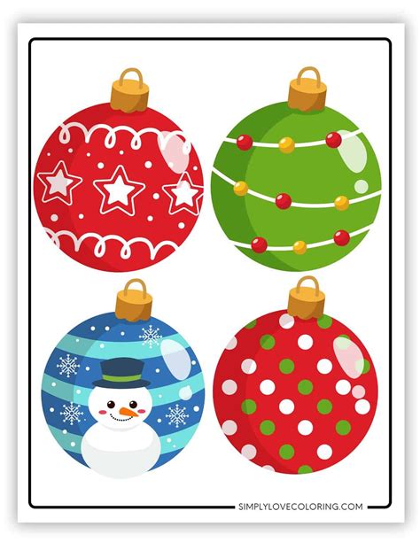 Printable Ornaments For Christmas Tree