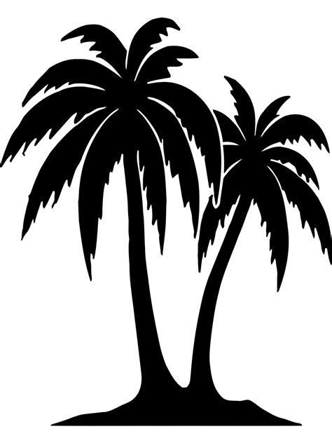 Printable Palm Tree Stencil