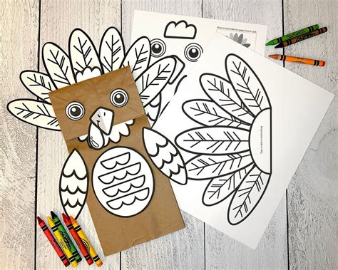 Printable Paper Sack Puppets